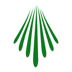 Hand drawn Christmas tree icon on white for design greeting holiday card, stock vector illustration