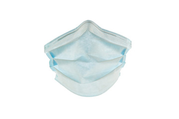 surgery protection mask against viruses, like coronavirus, on white background