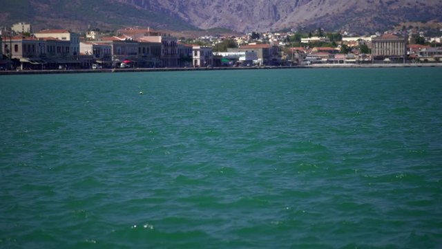 Cityscape and port of Chios island in Greece