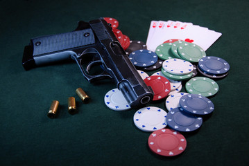 gun, pistol, weapon, handgun, isolated, black, bullet, 