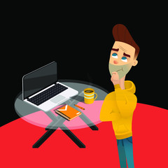 Thinking man,vector design for your web site.