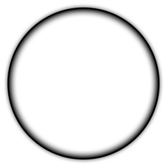 Black circle border with white background, frame for copy space, photo, painting, drawing illustration.