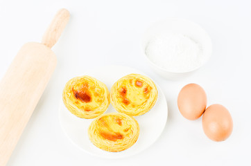 Egg tart, traditional Portuguese dessert