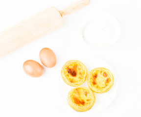 Egg tart, traditional Portuguese dessert