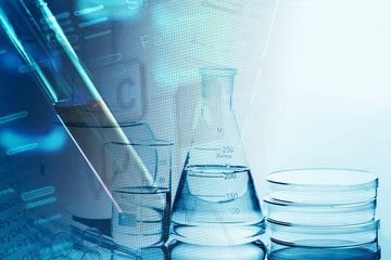 Laboratory glass. Macro image. Laboratory concept.