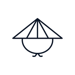 japanese traditional hat farm icon