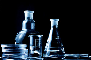 Laboratory glass. Macro image. Laboratory concept.