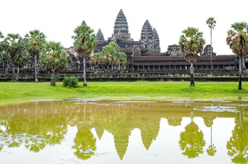 Ancient temple complex Angkor Wat, Siem Reap, Cambodia. An ancient Hindu temple complex in Cambodia...