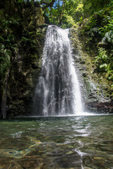 Obraz premium walk and discover the prego salto waterfall on the island of sao miguel, azores
