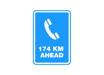 Signage - 174 km ahead
