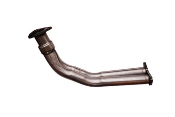  New downpipe of a car on white background