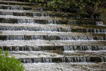 water flowing from a fountain