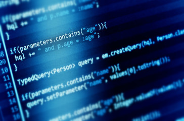 Program code on a monitor