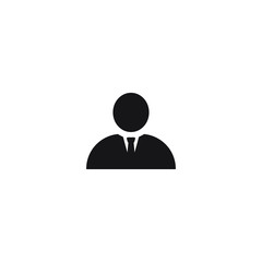 User icon in flat style, Person or businessman icon, User icon for web site, User icon vector illustration
