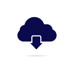 cloud arrow icon vector illustration eps