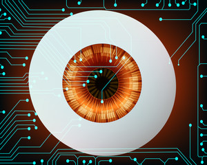 Eye robot digital vector