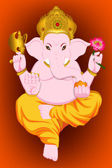 Ganesha god of hinduism vector image 