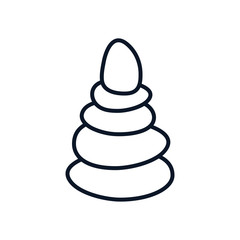 rocks stones spa isolated icon