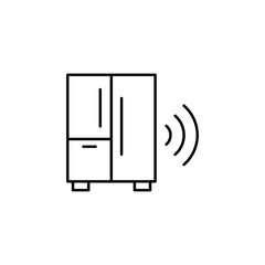 Fridge, wi-fi icon. Simple line, outline vector elements of smart home for ui and ux, website or mobile application on white background