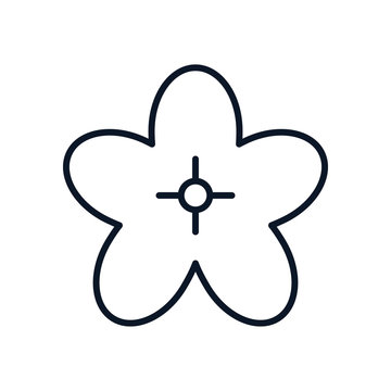 japanese flower nature isolated icon