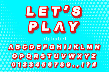 Bright colorful fresh font of the English alphabet