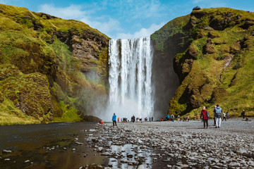 Skogafoss waterfall Iceland nature