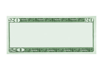 $20 bill frame blank