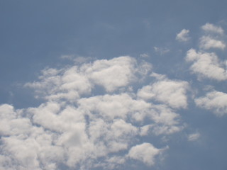 Blue sky with cotton clouds