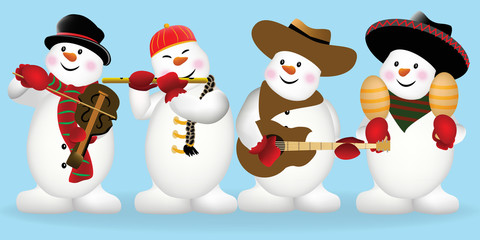 Snowman play music 