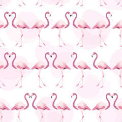 Pink Flamingo Seamless Pattern Background