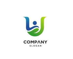 Craetive Modern Letter U Logo Design Template