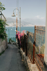 Beautiful street in Amalfi, Italy