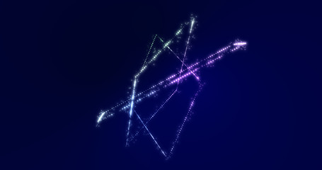 3D illustration Abstract background of 5G globe spinning with atom rotation concept of technology future digital network connect innovation 