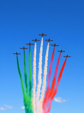 Frecce Tricolori italiane a Firenze, Italia il 26.05.2020. 