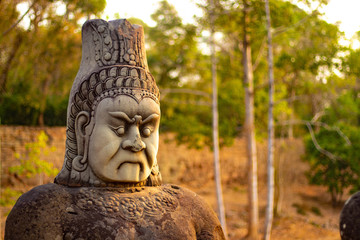 Fototapeta premium Piękny widok na świątynię Angkor Thom w Siem Reap w Kambodży.