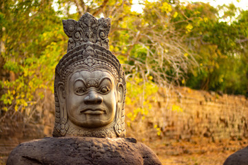 A beautiful view of Angkor Thom temple at Siem Reap, Cambodia.