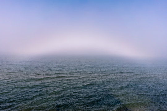 Fogbow over Lake Michigan