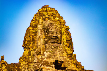 Fototapeta premium Piękny widok na świątynię Angkor Thom w Siem Reap w Kambodży.