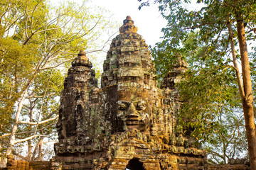 A beautiful view of Angkor Thom temple at Siem Reap, Cambodia.