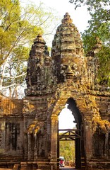 A beautiful view of Angkor Thom temple at Siem Reap, Cambodia.