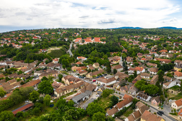Budakalasz in Hungary aerial view.