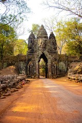 Fototapeta premium A beautiful view of Angkor Thom temple at Siem Reap, Cambodia.