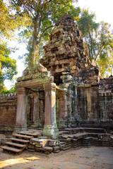 A beautiful view of Angkor Thom temple at Siem Reap, Cambodia.