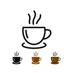 Coffee cup icon. Vector illustration on white background. EPS 10