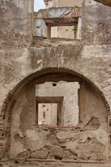 Fototapeta na wymiar Colonial Ruins at an abstract angle