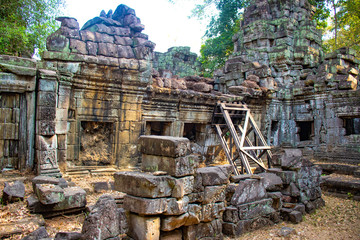 Fototapeta premium Piękny widok na świątynie Angkor Wat w Siem Reap w Kambodży.