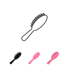 Comb for hairdressing or hairfixing. It also can be used in barbershop. Hair comb icon set style. Comb set icon. Vector illustration. Design on white background. EPS 10