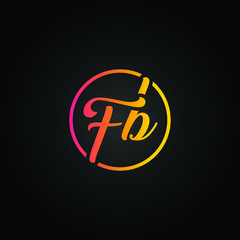 FB letter mark logo vector icon