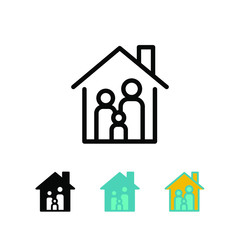 Everyone needs to stay at home for save lives and helps slow the spread of coronavirus. I stay at home awareness coronavirus prevention icon. Vector illustration. Design on white background. EPS 10.