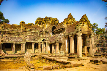 A beautiful view of Angkor Wat temples at Siem Reap, Cambodia.